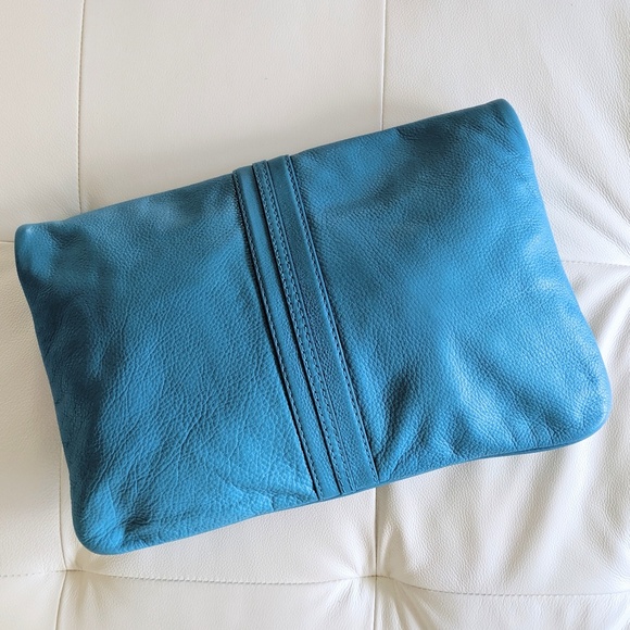 Marc Jacobs blue large leather clutch - Picture 2 of 6